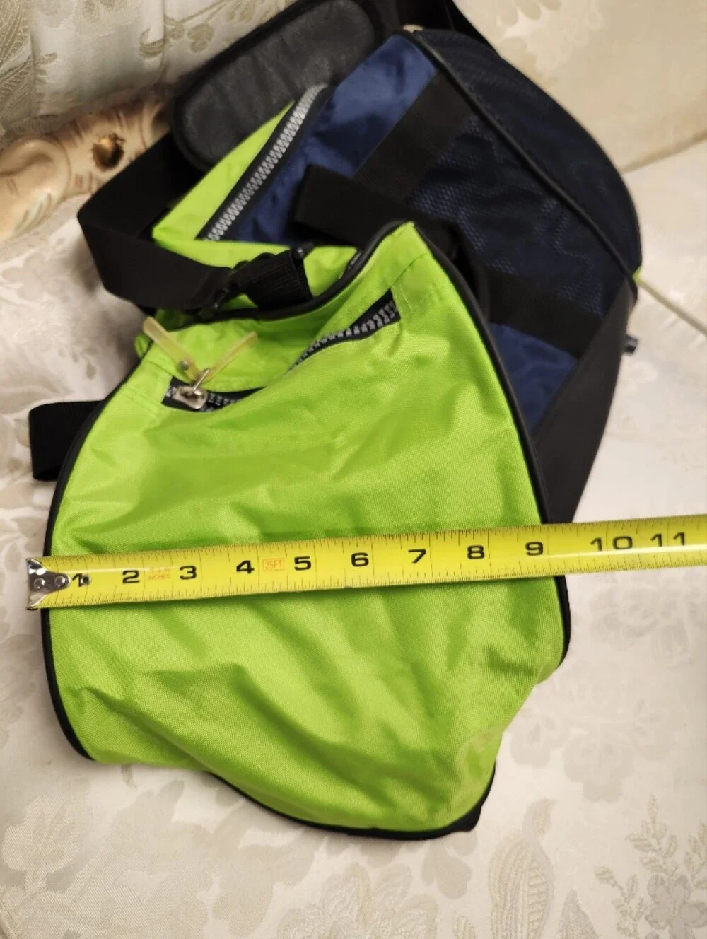 Vintage Disney Channel Duffel Bag Gym Bag Navy Blue Lime Green & Black with Logo